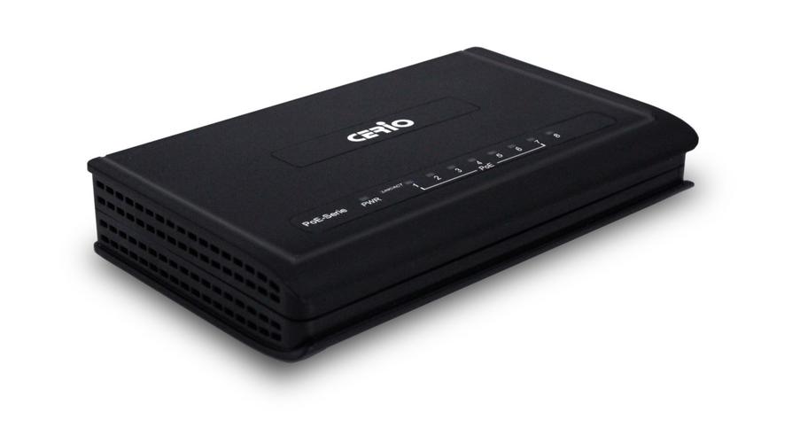 cerio cs-1008g-7pv giga 含7埠 passive poe+网路交换器 90w